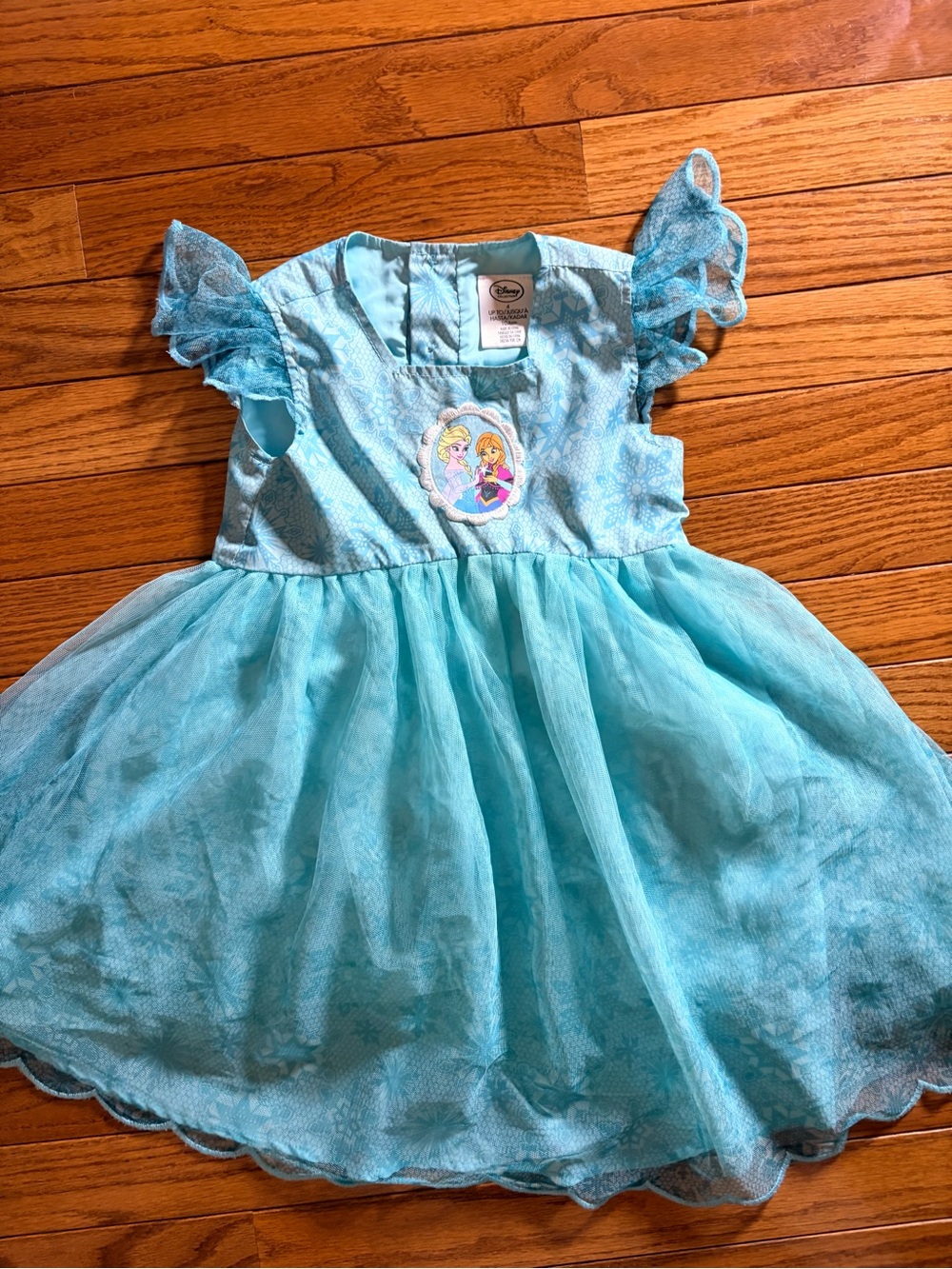 Disney Frozen Light Blue Elsa & Anna Sparkle Tulle Dress